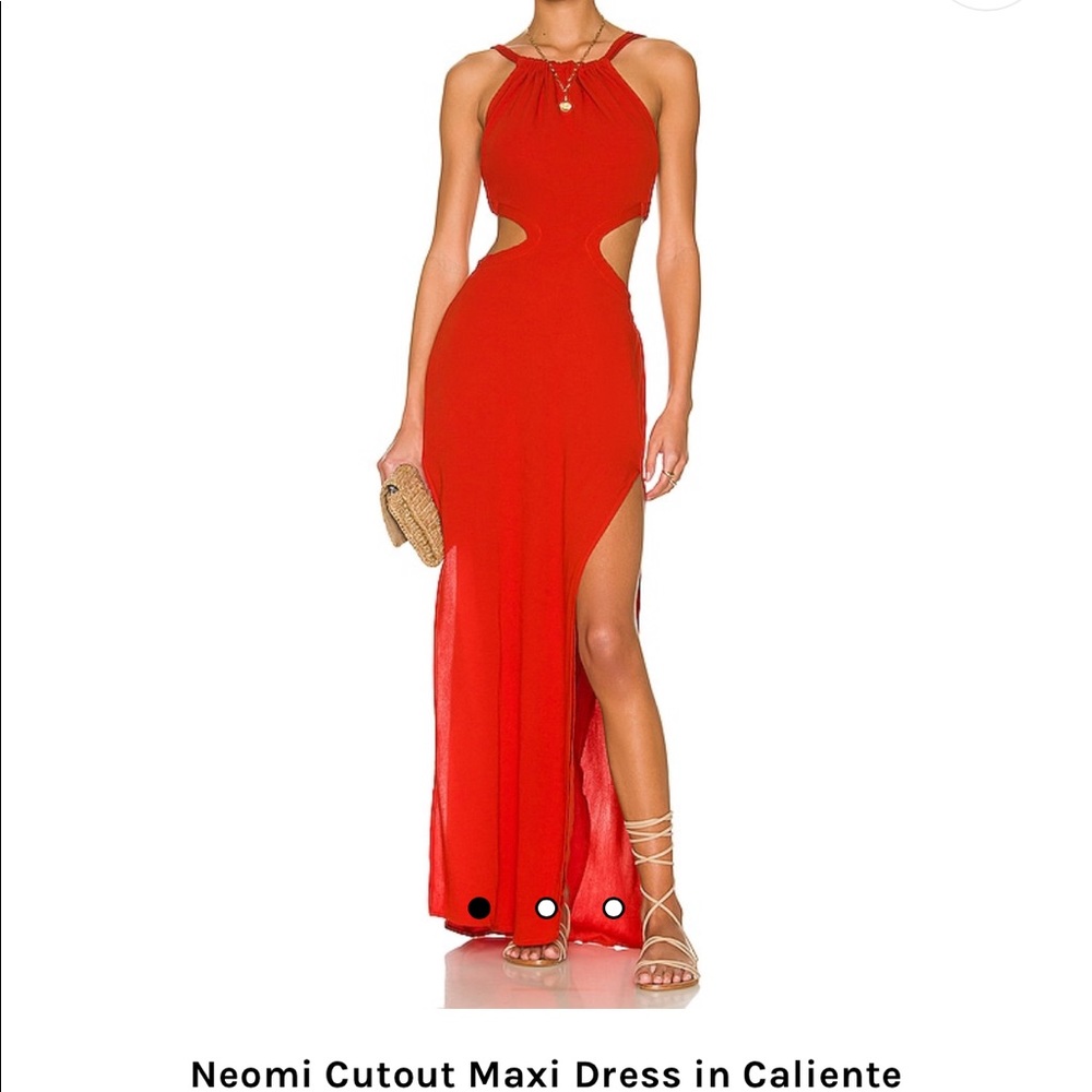 Neomi maxi cutout dress red from revolve